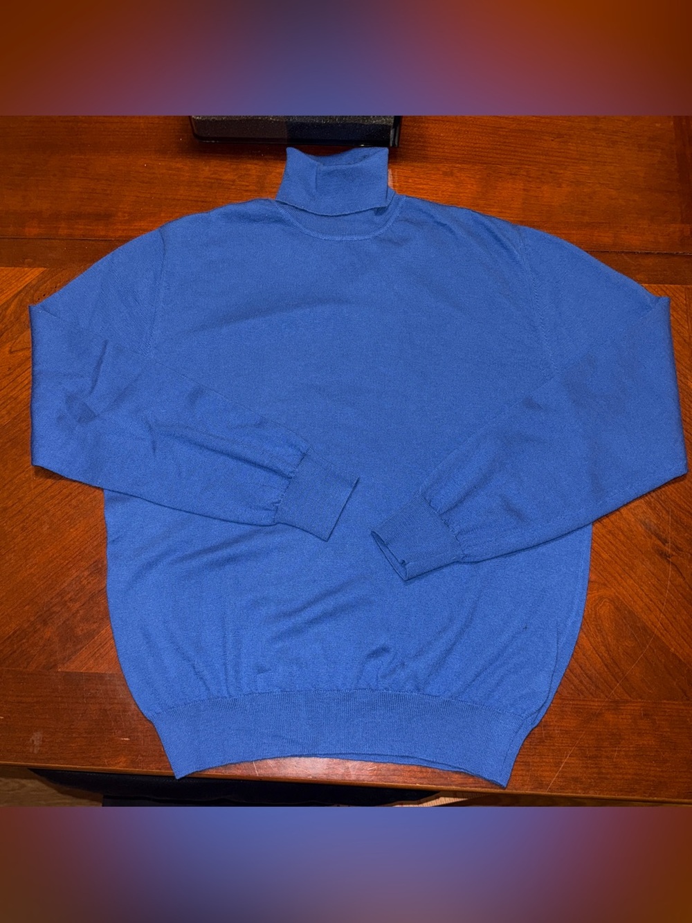 NEW RALPH LAUREN long sleeve 100% cashmere turtleneck in COBALT BLUE
